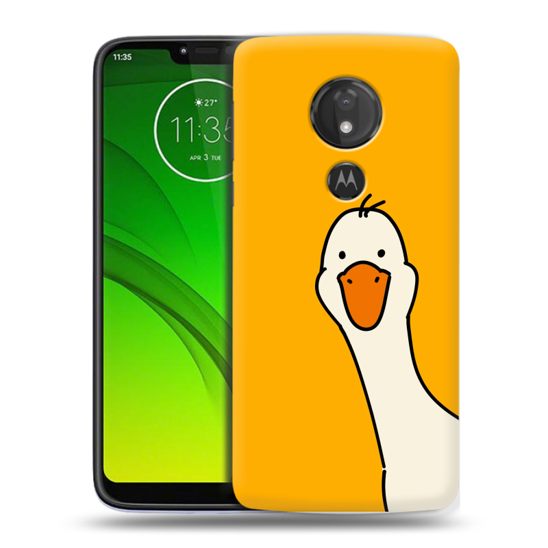 Силиконовый чехол на Motorola Moto G7 Power с принтом Утка Силиконовый чехол на Motorola Moto G7 Power с принтом Утка