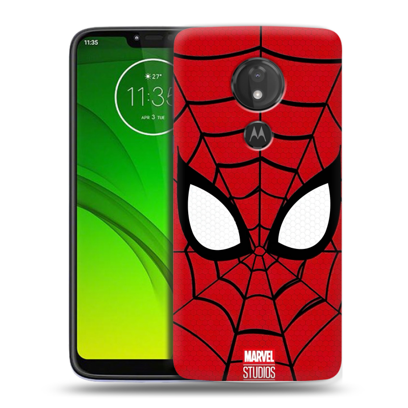 Силиконовый чехол на Motorola Moto G7 Power с принтом человек паук spiderman Силиконовый чехол на Motorola Moto G7 Power с принтом человек паук spiderman