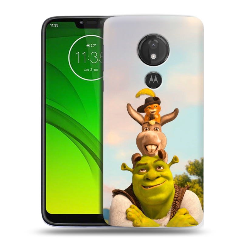 Силиконовый чехол на Motorola Moto G7 Power с принтом Шрек Shrek Силиконовый чехол на Motorola Moto G7 Power с принтом Шрек Shrek
