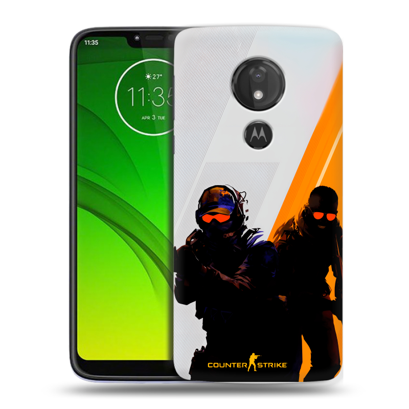 Силиконовый чехол на Motorola Moto G7 Power с принтом Контер страйк Counter strike Силиконовый чехол на Motorola Moto G7 Power с принтом Контер страйк Counter strike
