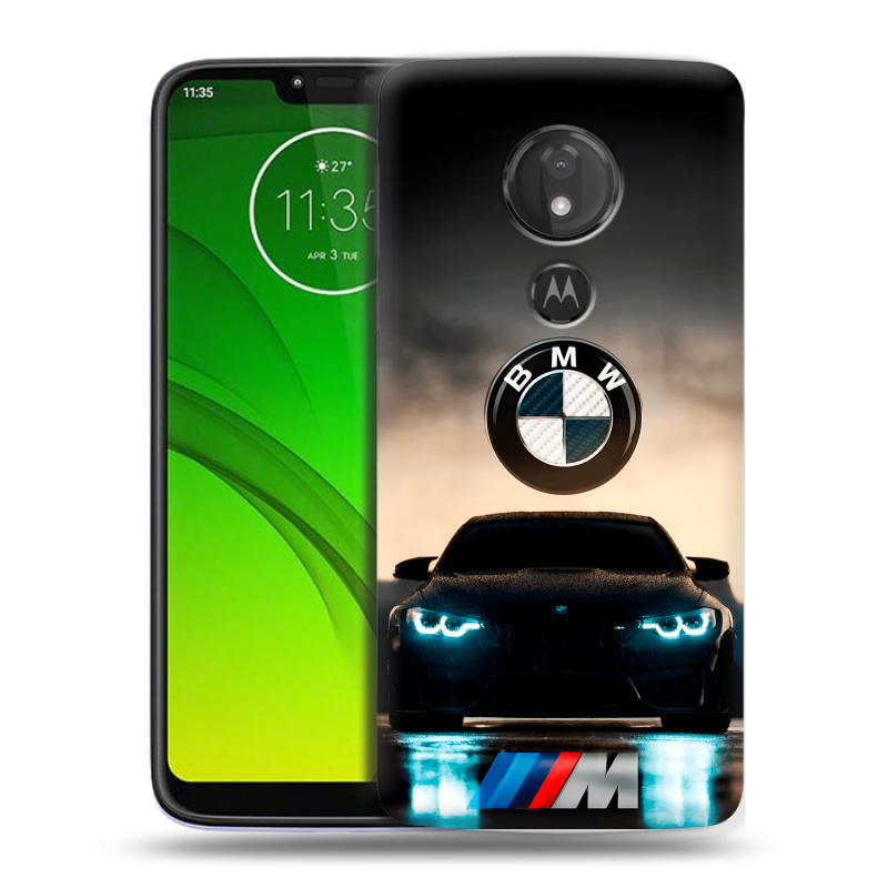 Силиконовый чехол на Motorola Moto G7 Power с принтом БМВ BMW Силиконовый чехол на Motorola Moto G7 Power с принтом БМВ BMW