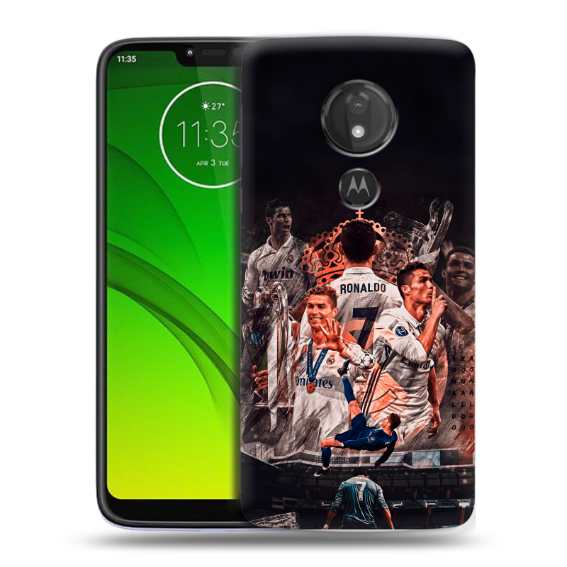 Силиконовый чехол на Motorola Moto G7 Power с принтом Реал Роналдо Real Ronaldo Силиконовый чехол на Motorola Moto G7 Power с принтом Реал Роналдо Real Ronaldo