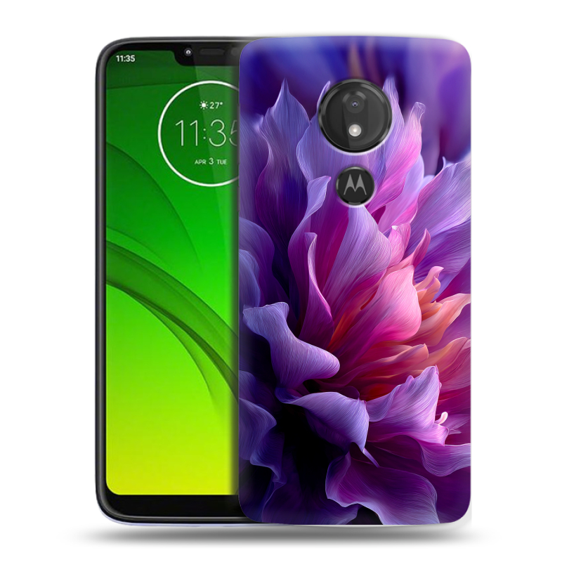 Силиконовый чехол на Motorola Moto G7 Power с принтом женский цветы Силиконовый чехол на Motorola Moto G7 Power с принтом женский цветы