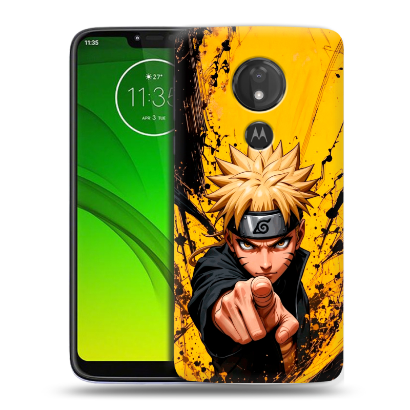 Силиконовый чехол на Motorola Moto G7 Power с принтом Naruto Наруто Силиконовый чехол на Motorola Moto G7 Power с принтом Naruto Наруто