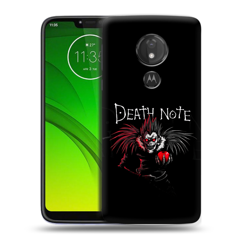 Силиконовый чехол на Motorola Moto G7 Power с принтом Death note Тетрадь смерти Силиконовый чехол на Motorola Moto G7 Power с принтом Death note Тетрадь смерти