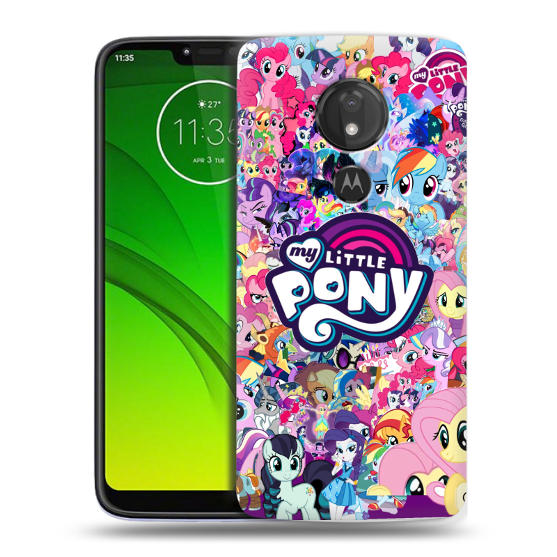 Силиконовый чехол на Motorola Moto G7 Power с принтом My little pony Дружба чудо Силиконовый чехол на Motorola Moto G7 Power с принтом My little pony Дружба чудо