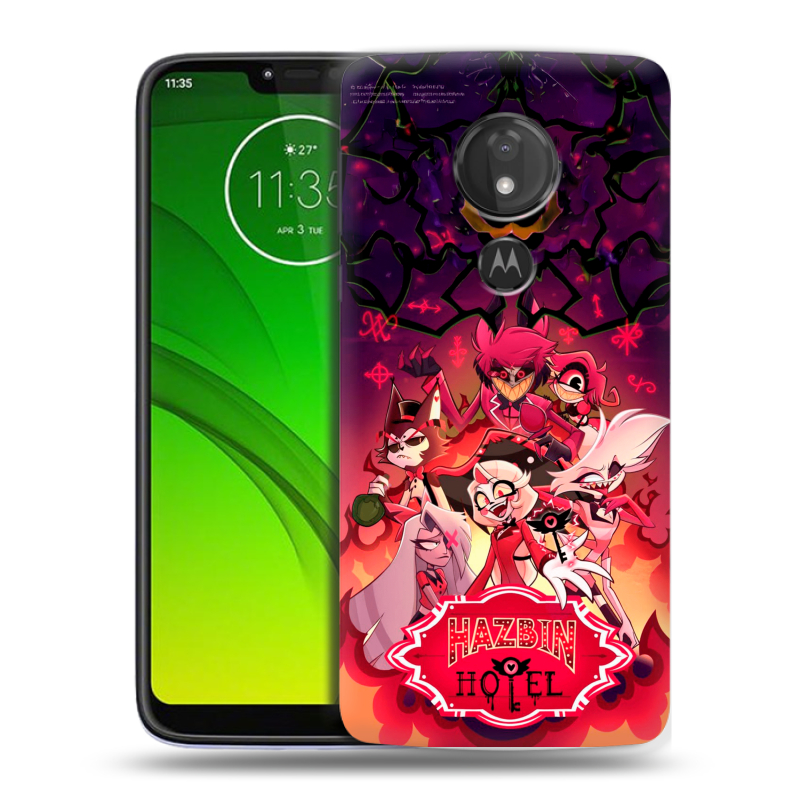 Силиконовый чехол на Motorola Moto G7 Power с принтом Hazbin Hotel Отель Хазбин Силиконовый чехол на Motorola Moto G7 Power с принтом Hazbin Hotel Отель Хазбин