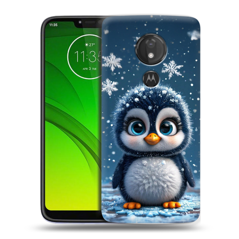 Силиконовый чехол на Motorola Moto G7 Power с принтом Новый год Силиконовый чехол на Motorola Moto G7 Power с принтом Новый год