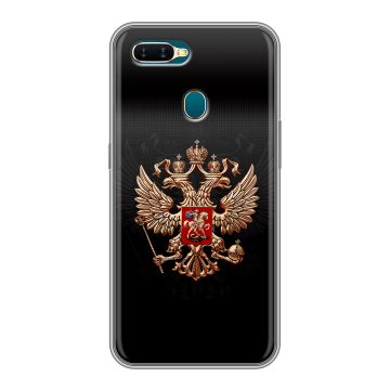 Силиконовый чехол на OPPO AX7 с принтом Герб России