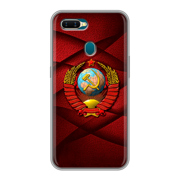Силиконовый чехол на OPPO AX7 с принтом Герб СССР