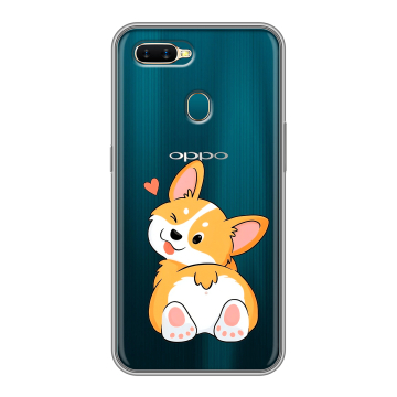 Силиконовый чехол на OPPO AX7 с принтом Корги