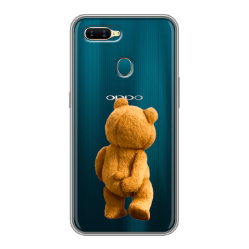 Силиконовый чехол на OPPO AX7 с принтом Медведь