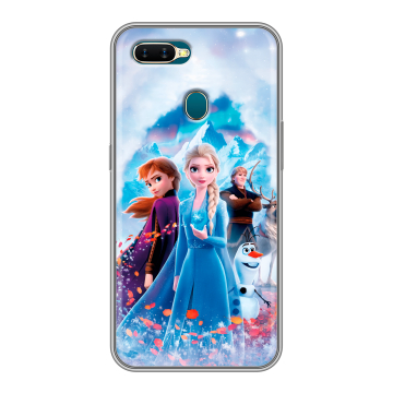 Силиконовый чехол на OPPO AX7 с принтом Холодное сердце Frozen