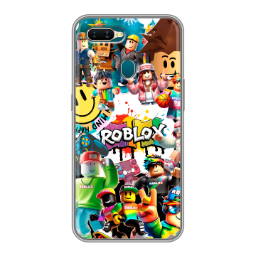 Силиконовый чехол на OPPO AX7 с принтом Roblox Роблокс