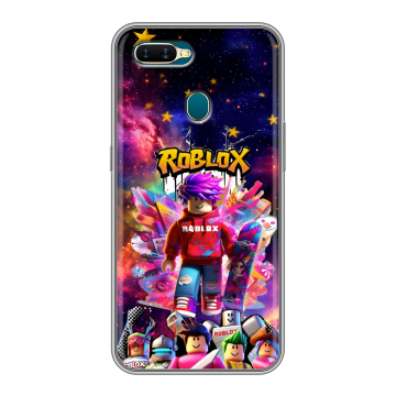 Силиконовый чехол на OPPO AX7 с принтом Roblox Роблокс
