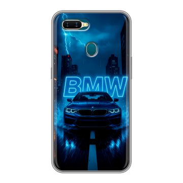 Силиконовый чехол на OPPO AX7 с принтом BMW БМВ