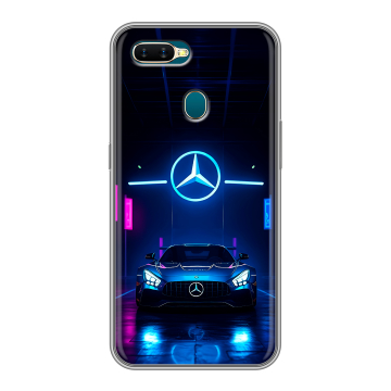 Силиконовый чехол на OPPO AX7 с принтом Mercedes Мерседес