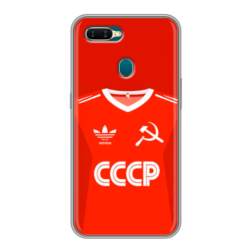 Силиконовый чехол на OPPO AX7 с принтом Флаг Герб СССР Силиконовый чехол на OPPO AX7 с принтом Флаг Герб СССР