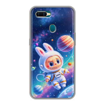 Силиконовый чехол на OPPO AX7 с принтом Labubu Лабубу
