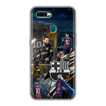 Силиконовый чехол на OPPO AX7 с принтом Messi Barcelona