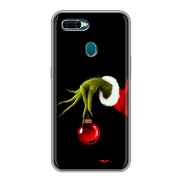 Силиконовый чехол на OPPO AX7 с принтом Новый год Гринч Силиконовый чехол на OPPO AX7 с принтом Новый год Гринч