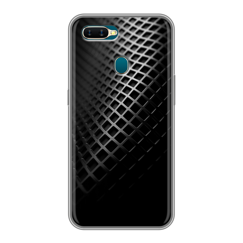 Силиконовый чехол на OPPO AX7 с принтом Текстура металла Силиконовый чехол на OPPO AX7 с принтом Текстура металла