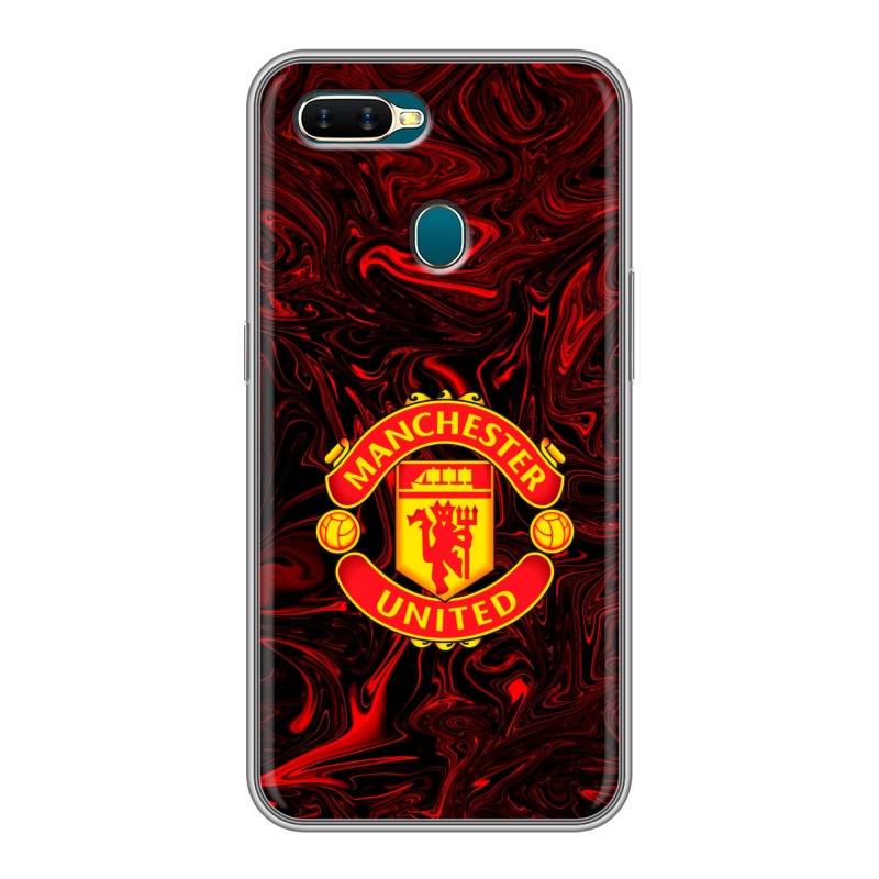 Силиконовый чехол на OPPO AX7 с принтом Manchester United Силиконовый чехол на OPPO AX7 с принтом Manchester United
