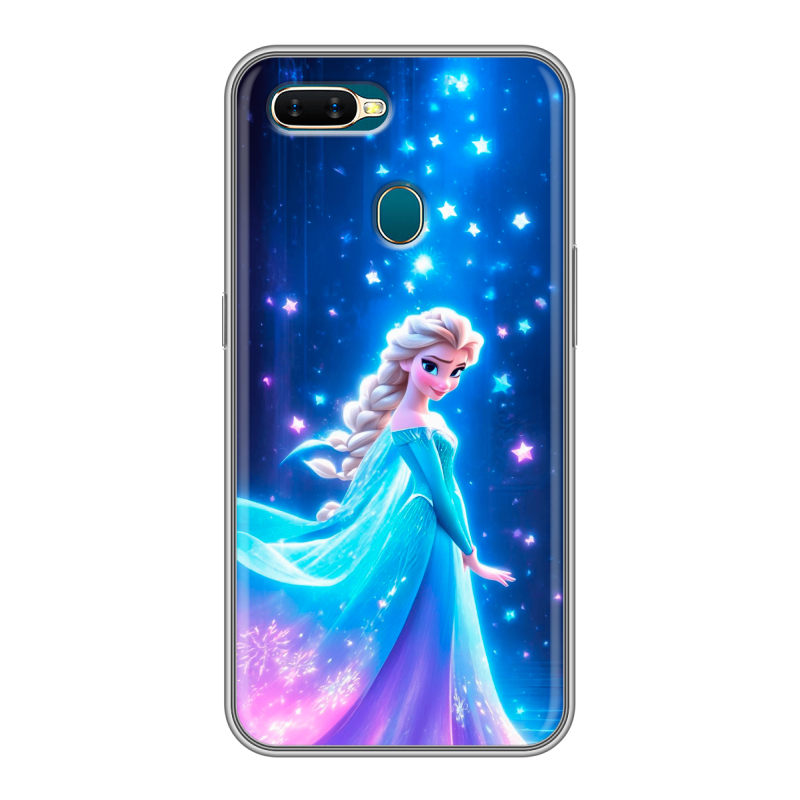 Силиконовый чехол на OPPO AX7 с принтом Холодное сердце Frozen Силиконовый чехол на OPPO AX7 с принтом Холодное сердце Frozen