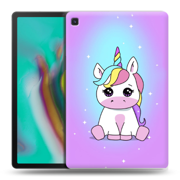 Силиконовый чехол на планшета Samsung Galaxy Tab S5e с принтом Единорог