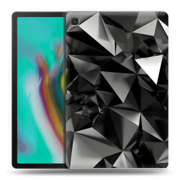Силиконовый чехол на планшета Samsung Galaxy Tab S5e с принтом Черные кристаллы