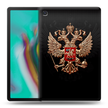 Силиконовый чехол на планшета Samsung Galaxy Tab S5e с принтом Герб России