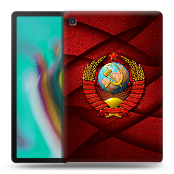 Силиконовый чехол на планшета Samsung Galaxy Tab S5e с принтом Герб СССР