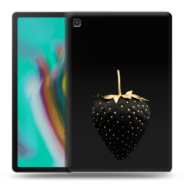 Силиконовый чехол на планшета Samsung Galaxy Tab S5e с принтом Черная клубника