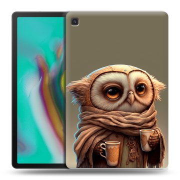 Силиконовый чехол на планшета Samsung Galaxy Tab S5e с принтом Сова