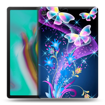 Силиконовый чехол на Samsung Galaxy Tab S5e с принтом Бабочки Силиконовый чехол на Samsung Galaxy Tab S5e с принтом Бабочки