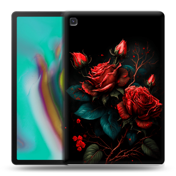 Силиконовый чехол на Samsung Galaxy Tab S5e с принтом Розы красные Силиконовый чехол на Samsung Galaxy Tab S5e с принтом Розы красные