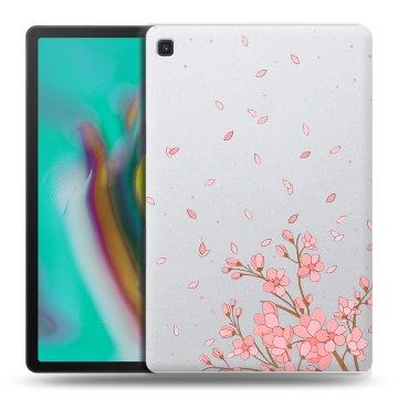 Силиконовый чехол на Samsung Galaxy Tab S5e с принтом Ветка сакуры
