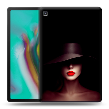 Силиконовый чехол на Samsung Galaxy Tab S5e с принтом Девушка в шляпе