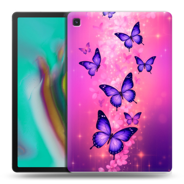 Силиконовый чехол на Samsung Galaxy Tab S5e с принтом Бабочки Силиконовый чехол на Samsung Galaxy Tab S5e с принтом Бабочки