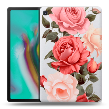 Силиконовый чехол на Samsung Galaxy Tab S5e с принтом Розы