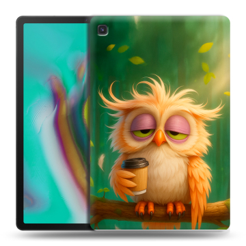 Силиконовый чехол на Samsung Galaxy Tab S5e с принтом сова Силиконовый чехол на Samsung Galaxy Tab S5e с принтом сова
