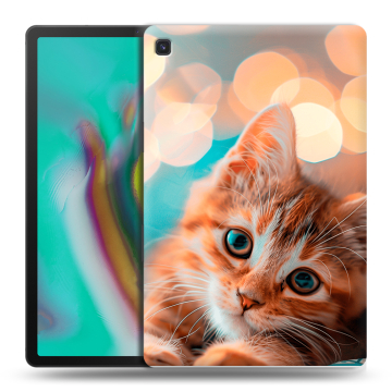 Силиконовый чехол на Samsung Galaxy Tab S5e с принтом котик