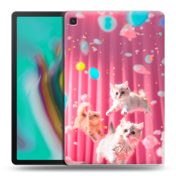 Силиконовый чехол на Samsung Galaxy Tab S5e с принтом милые котики