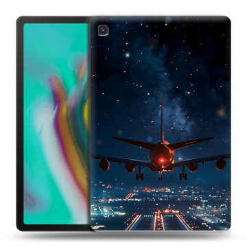 Силиконовый чехол на Samsung Galaxy Tab S5e с принтом самолет