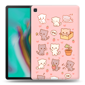 Силиконовый чехол на Samsung Galaxy Tab S5e с принтом Hello Kitty Хелоу Кити