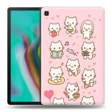 Силиконовый чехол на Samsung Galaxy Tab S5e с принтом Hello Kitty Хелоу Кити
