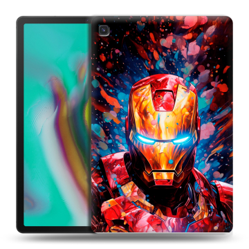 Силиконовый чехол на Samsung Galaxy Tab S5e с принтом Железный человек Ironman
