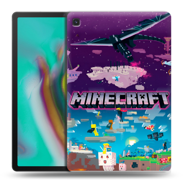 Силиконовый чехол на Samsung Galaxy Tab S5e с принтом Майнкрафт Minecraft