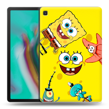 Силиконовый чехол на Samsung Galaxy Tab S5e с принтом Спанч боб Спанчбоб