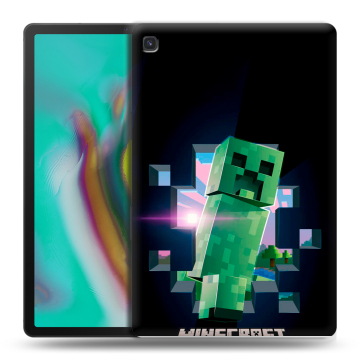 Силиконовый чехол на Samsung Galaxy Tab S5e с принтом Майнкрафт Minecraft